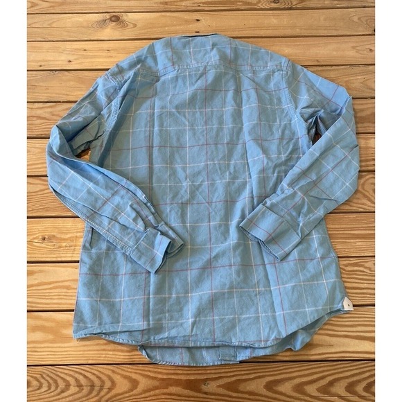 Rare Rabbit Button Up Shirt Size Large Men’s Blue Long Sleeve - Picture 2 of 8